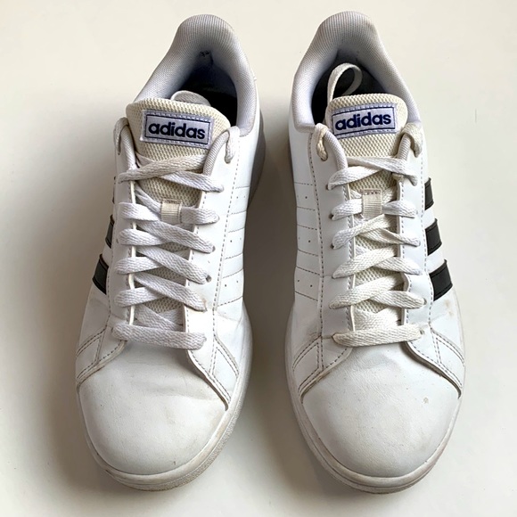 ADIDAS Grand Court 3 Stripe Sneakers M’s Size 7 - Picture 13 of 14